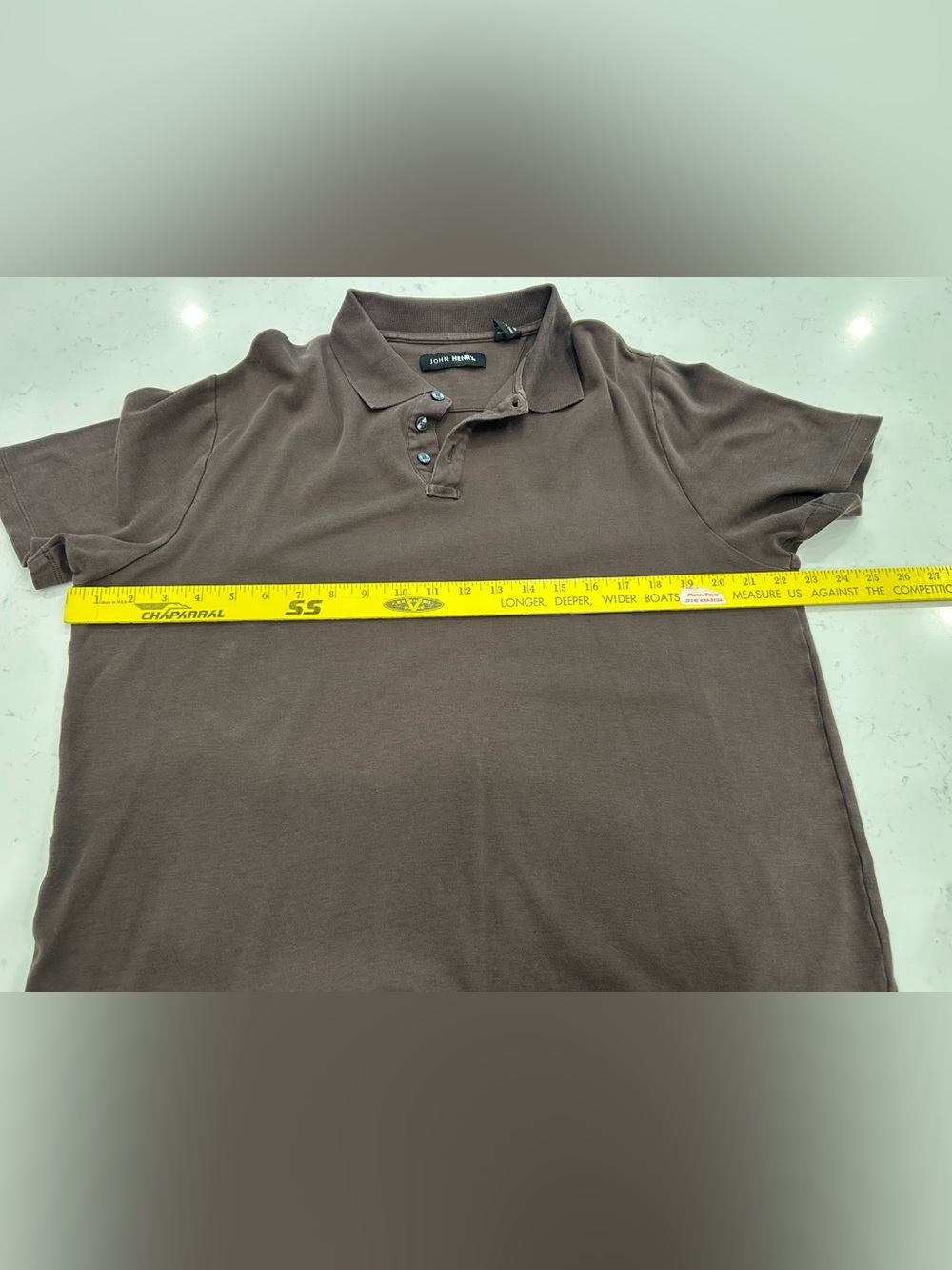 John Henry Woven Black Label 100% Cotton Large Polo - Picture 6 of 10